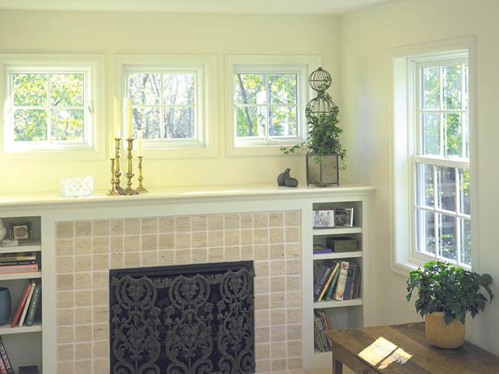 Three awning & windows a double hung