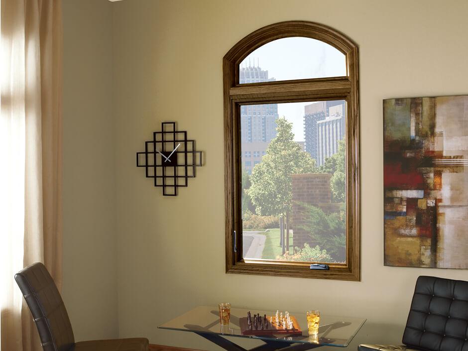 Wood interior casement & equal leg arch