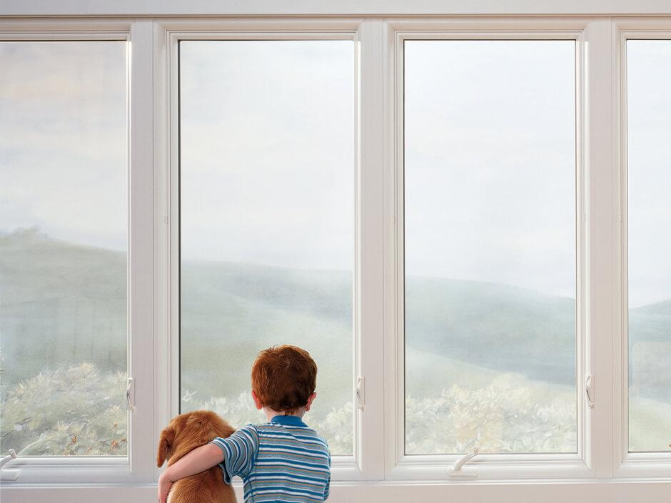 White interior casement windows