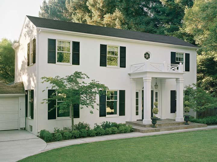 Cottage style windows on lower level