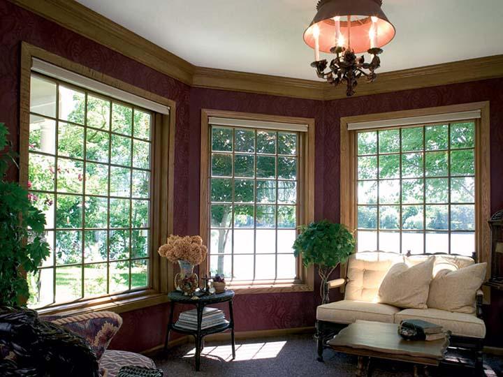 Wood Interior picture window grilles