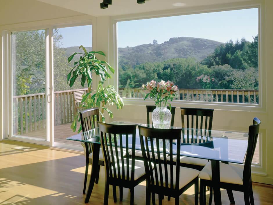 Picture window and gliding patio door