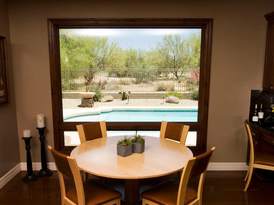 Gliding picture window combination