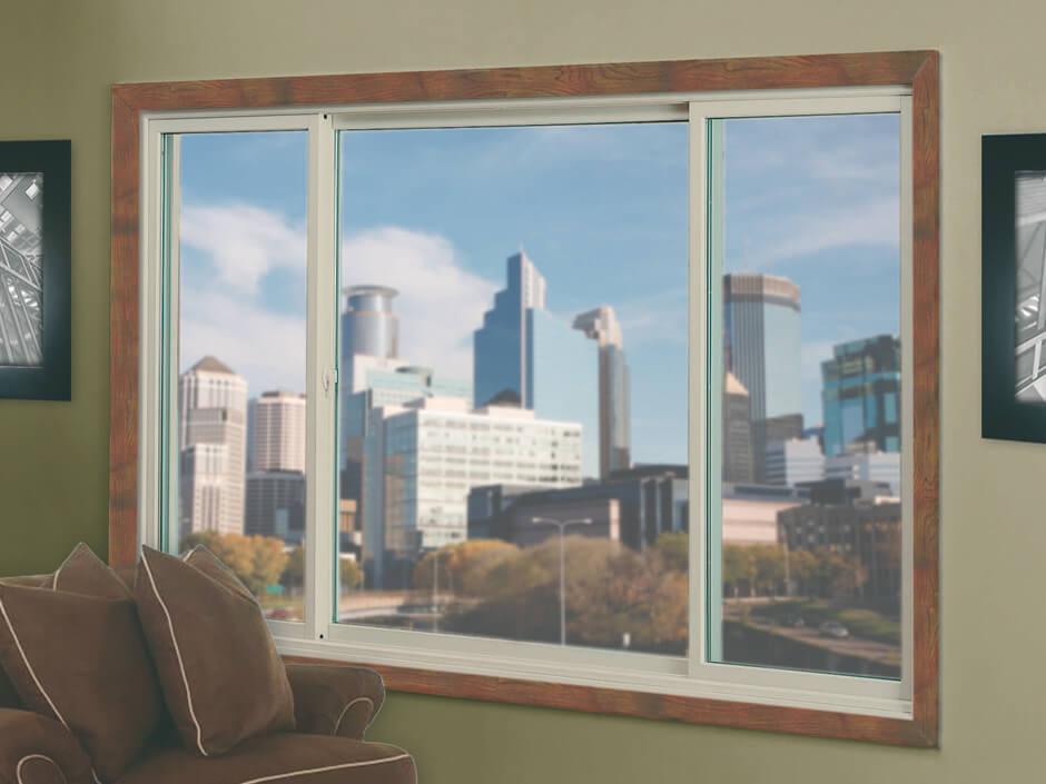 Canvas interior gliding window