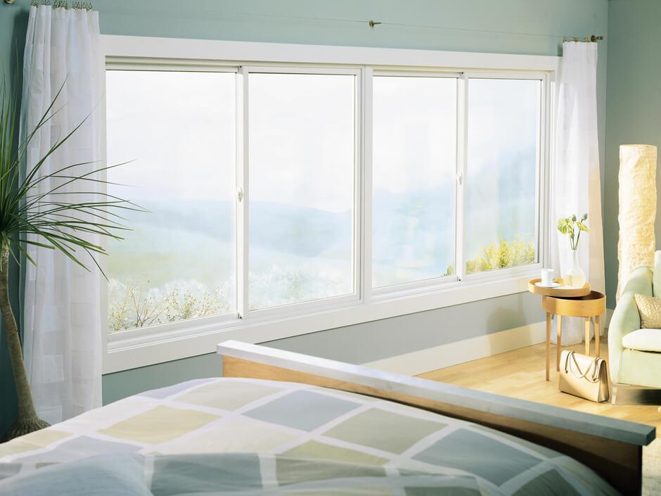 Two gliding windows joined together