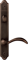 Encino Hinged Patio Door Hardware - Distressed Bronze