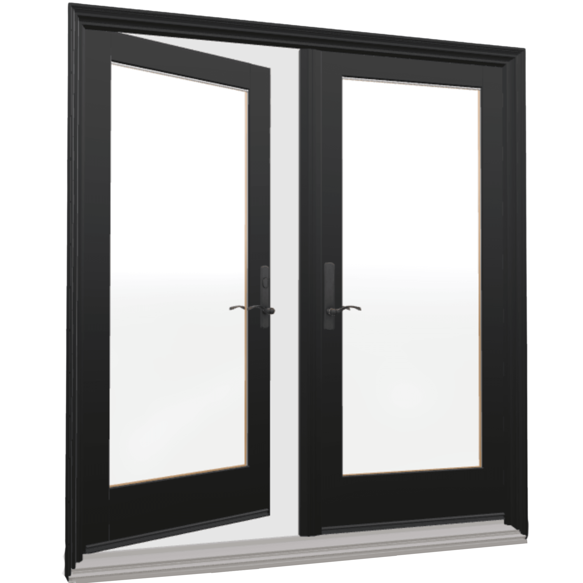 The 400 series Frenchwood door is available in hinged for a very traditional look.