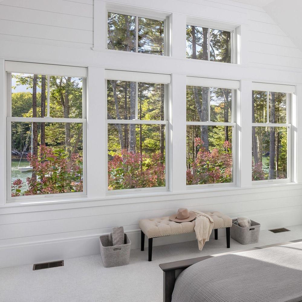 Double hung windows are great in gamily rooms overlooking porches