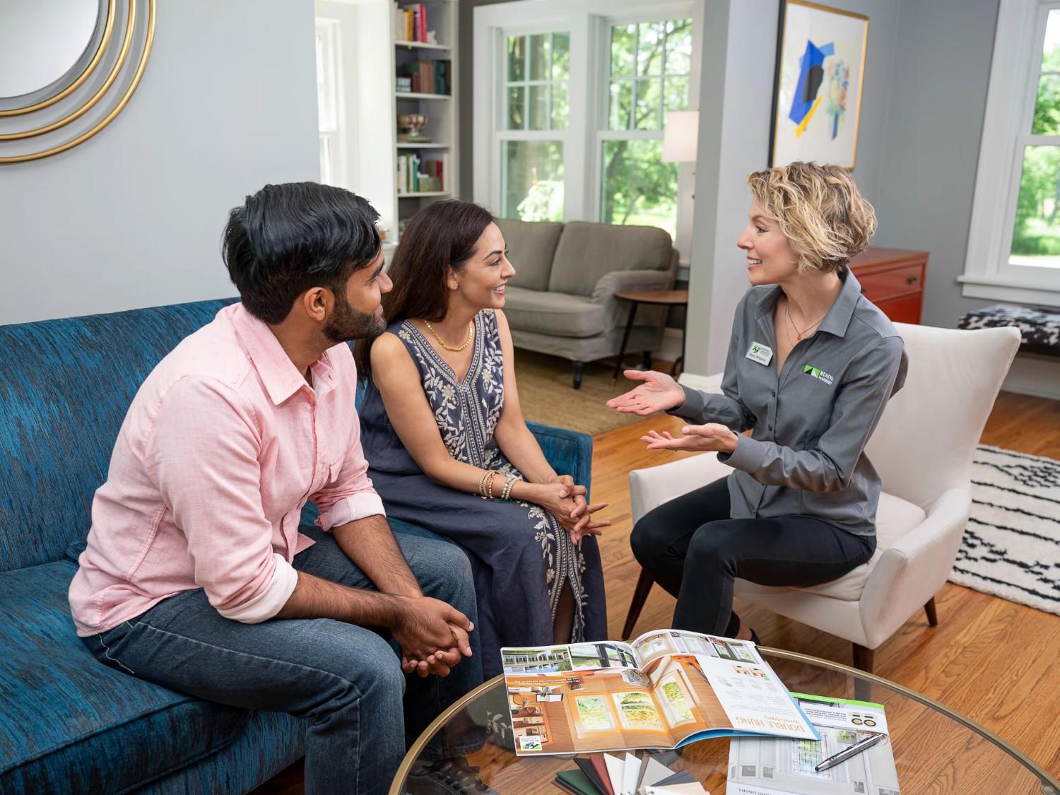 Meet with your design consultant in-home or virtually to design a replacement solution that works for you. You’ll get options that fit your home, your timeline, and your bottom line.